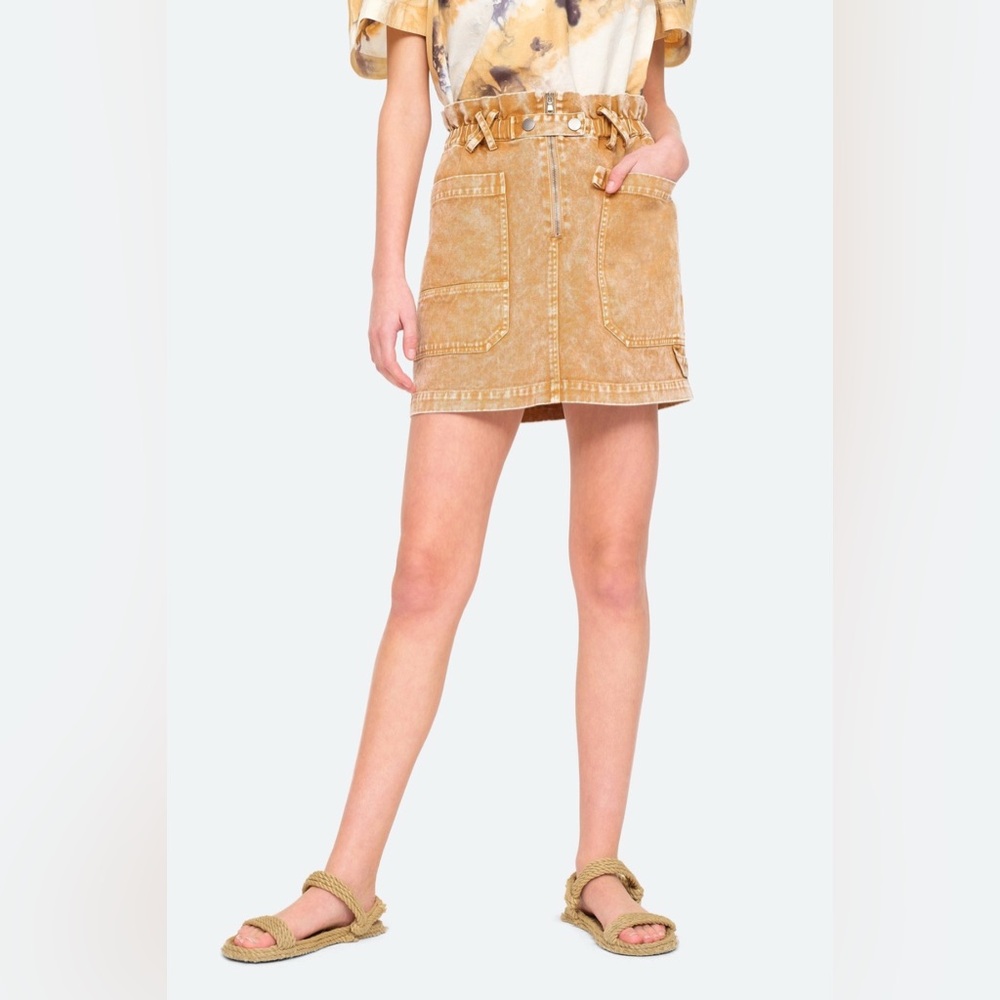 Sea New York Idun Brown Denim Mini Skirt sz 0